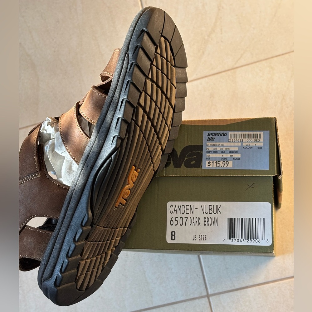 Teva Camden Nubuck Brown Sandals - Picture 2 of 2